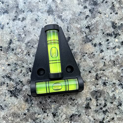 4Pcs Rv T Level Cross Check Levelers Bubble Levels Use For Rvs, Camper, Travel Trailer, Tripods, Camera, Telescope, Photography, Wood Shop, Table, 3D Printer (Black) #TOP3
