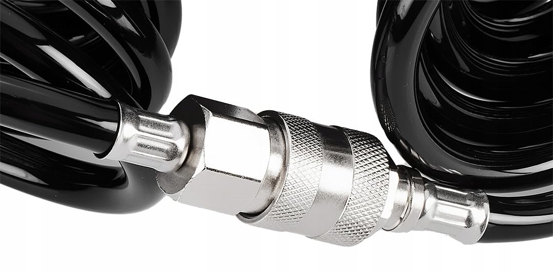 NEO TOOLS Tubo a spirale 6,5 x 10 mm/10 m (fino a max. 16 bar, fino a 10 m, in poliuretano resistente) – Cavo di alimentazione ad aria compressa, cavo dal compressore alle pistole a soffiaggio