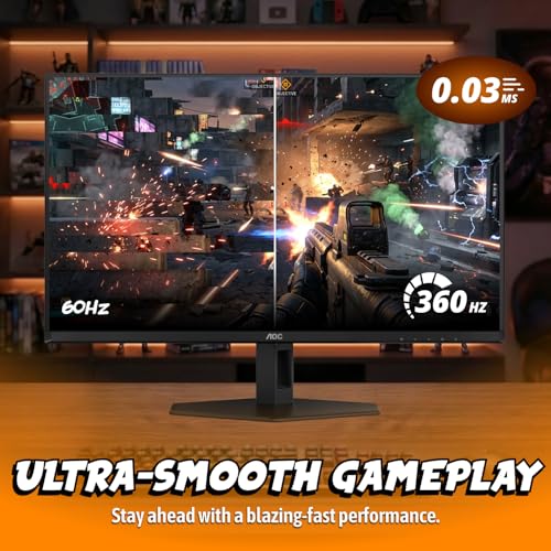 Image of AOC 27 inch Gaming Monitor QHD 360Hz QD OLED G-SYNC Compatible 0.03ms Q27G40SDE | 2560x1440 Computer Monitor, True Black 400, HDMI 2.1, DP 1.4, Earphone Out, VESA Mount, Console Ready