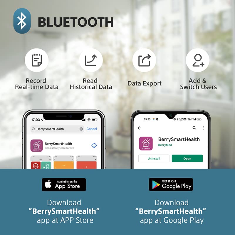 Wrist Blood Oxygen Saturation Monitor for Adult,Bluetooth Wearable Spo2 Monitor, Rechargeable Pulse Oximeter with Free APP Reports