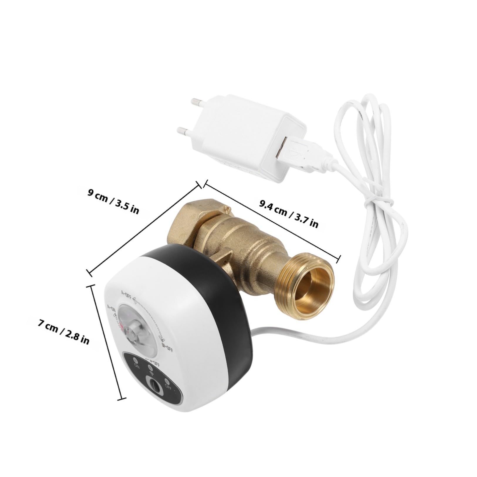CLISPEED Válvula de Agua Eléctrica Inteligente Wifi con Temporizador y Alarma, Control Remoto Fácil Instalación, Material PC y Abs para Sistemas de Riego y Tuberías Dn25