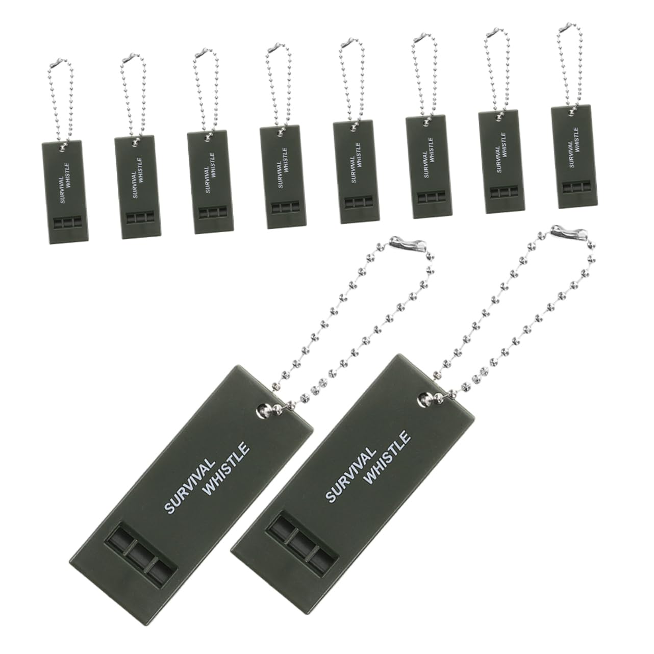 VICASKY 10pcs Outdoor Survival Whistle: Multi-Audio Emergency Safety Waterproof Triple Holes Lifesaving Whistle - for Adults Camping Boating Kayaking Hunting Fishing Hiking