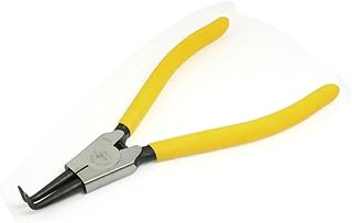 Aexit Hand Tool Pliers Carbon Steel External Bent Circlip Pliers Yellow Snap-Ring Pliers 9