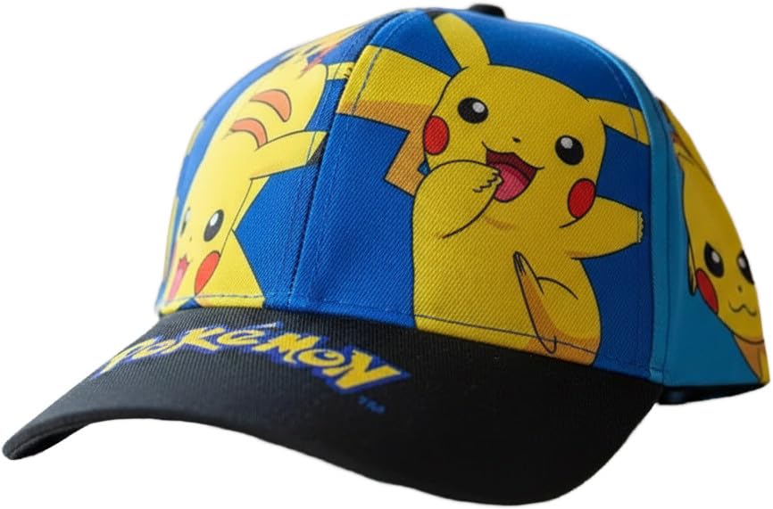 Pokémon - Gorra con visera para niño/niño, gorra de béisbol ajustable para niño