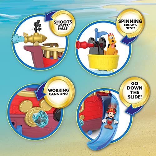 Disney Junior Mickey Mouse Funhouse Treasure Adventure Pirate Ship With Bonus Figures, 19-Piece Toy Figures And Playset, Kids Toys For Ages 3 Up, Amazon Exclusive #TOP2
