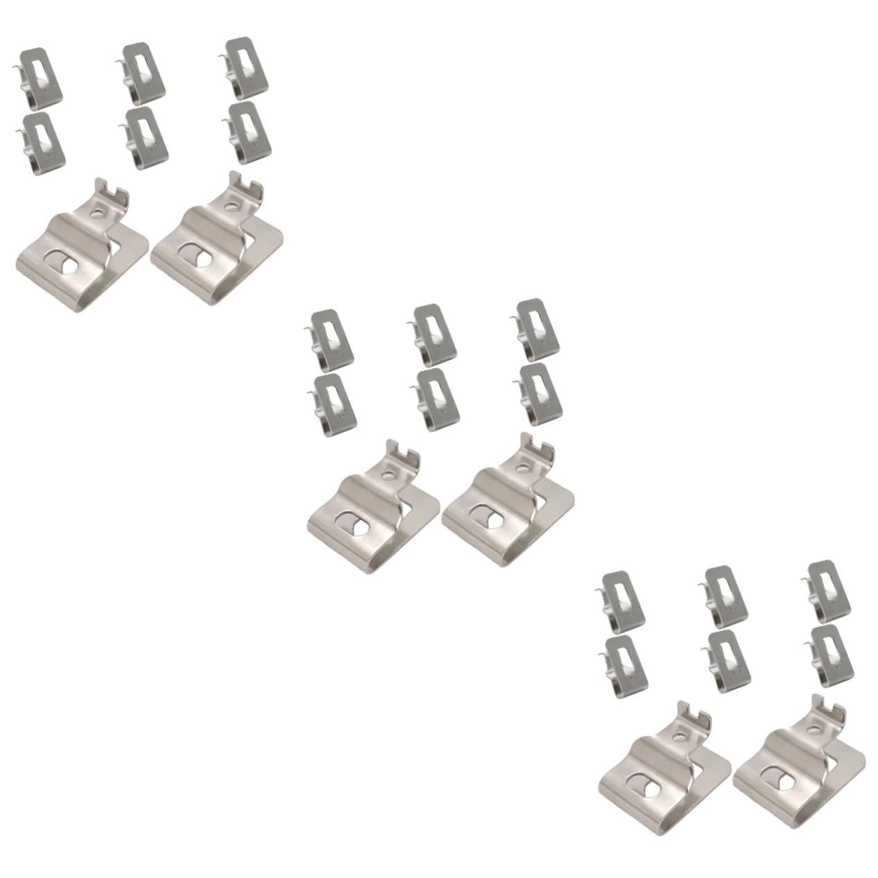 NUOBESTY 3 Set Fibbia Della Vita Utensile Cintura Porta Trapano Cintura Di Lavoro Cintura Per Utensili Pesanti Gancio Per Clip Da Cintura Ganci in Acciaio Inossidabile Argento 8 Pezzi*3
