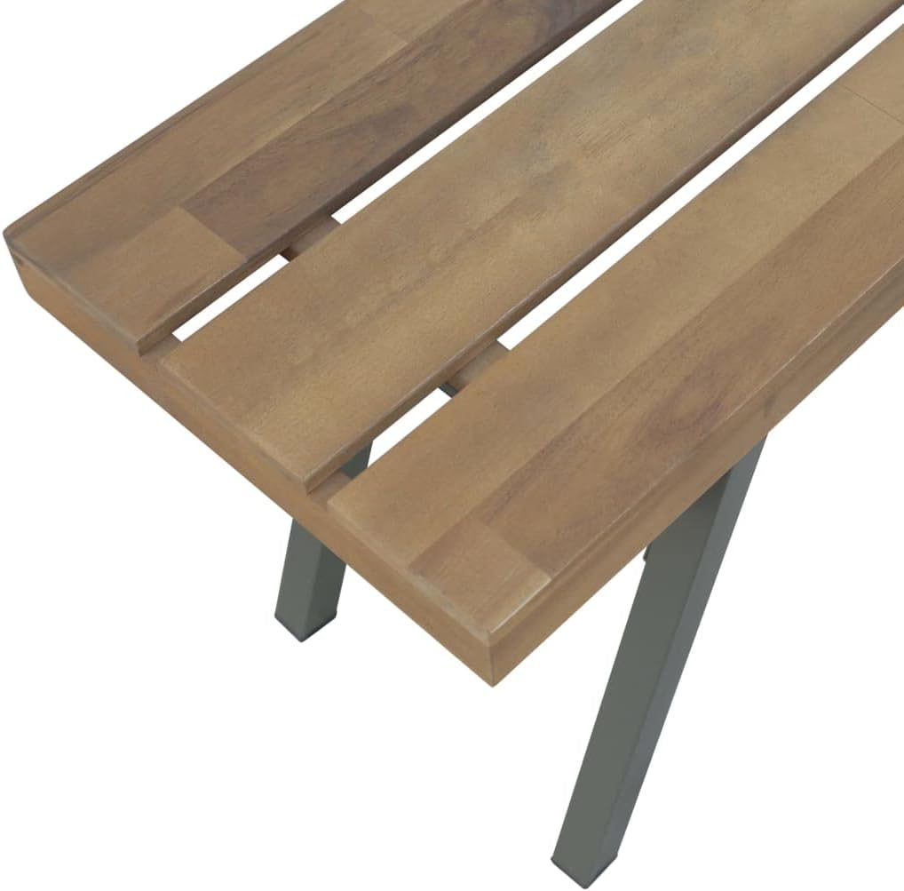 Patio Bench,Porch Bench,Picnic Bench,Garden Benches for Outdoors,Easy to Assemble,for Patio, Porch, Backyard, Balcony, Poolside and Garden, 47.2" Solid Acacia Wood