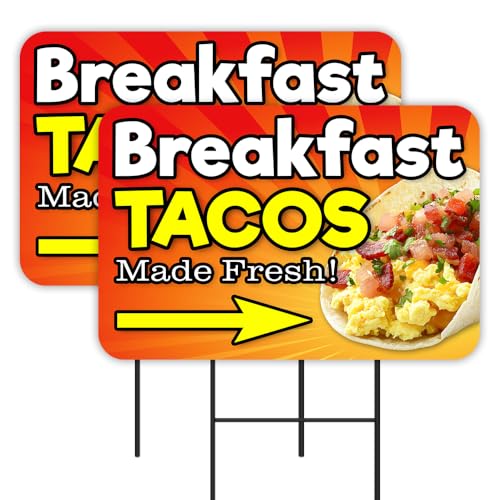 VISTA PRODUCTS Breakfast Tacos - Burritos Coffee 2 Pack Double-Sided