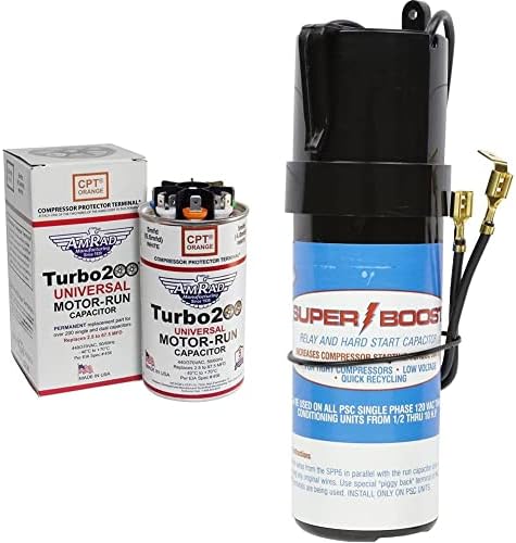 Turbo 200 Motor Run Capacitor & Supco SPP6 Hard Start Kit