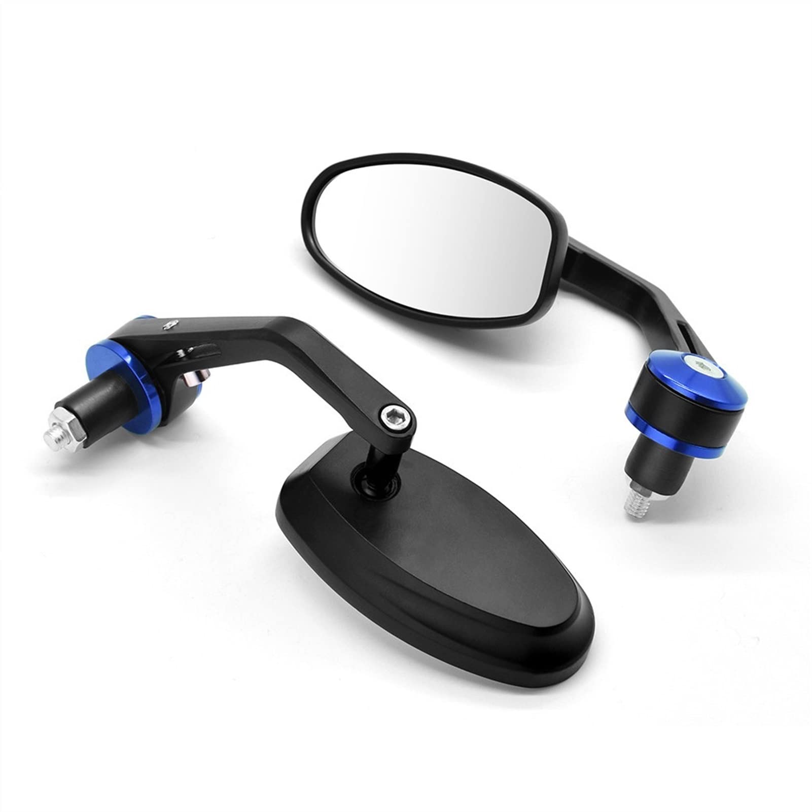 Rétroviseur Moto Guidon 22mm Grand Angle Bleu pour TDM900 XSR900