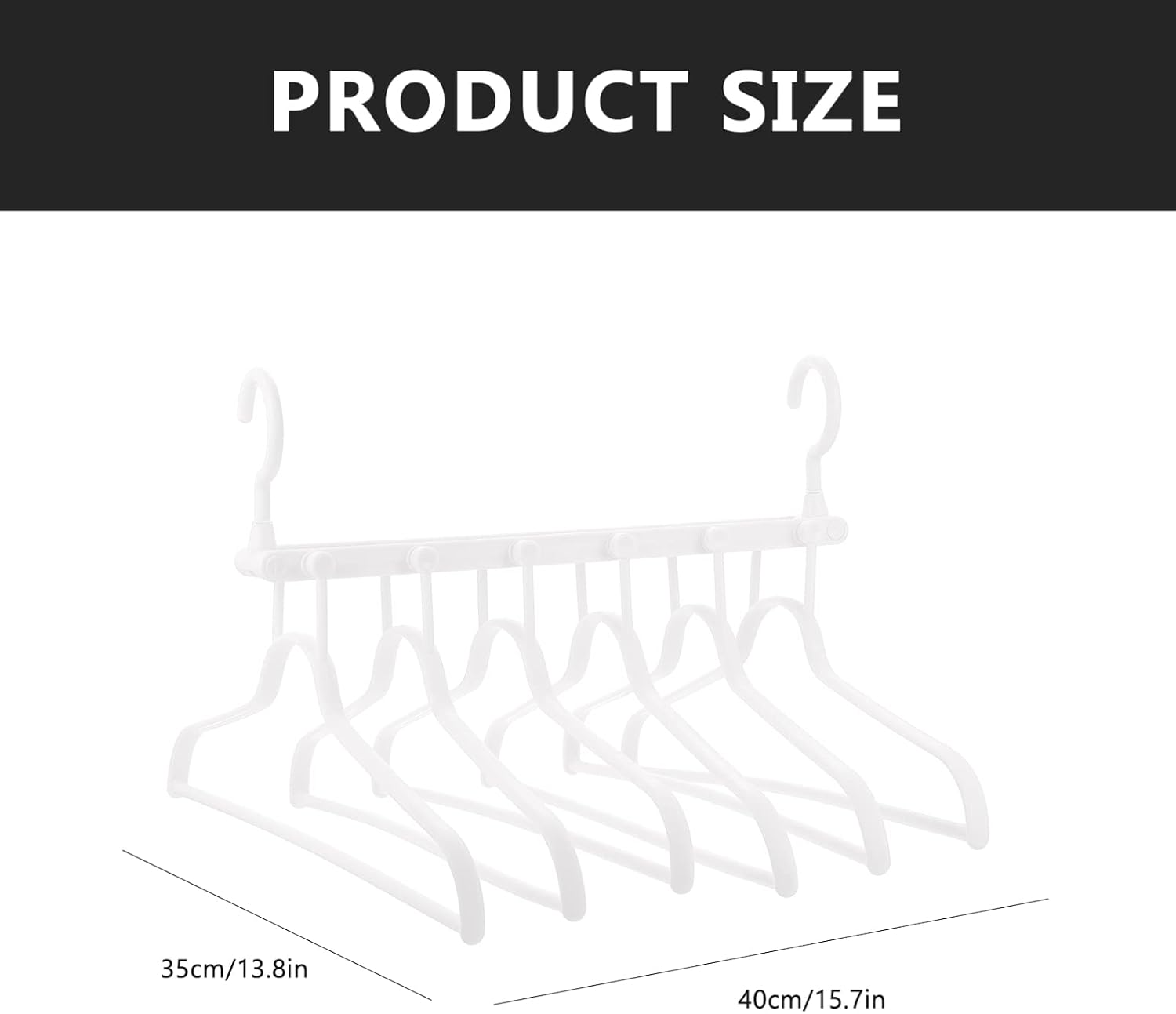 Zerodeko Multifunctional Rotatable Folding Clothes Hanger Space-Saving Organizer for Coats Shirts and Sweaters Plastic Design for Closets and Efficient Storage