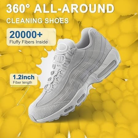 Image of Shoe Washing Machine Laundry Bag, Fluffy Fiber Cleaner Pouch, Washer Use Protective Cover, Sneakers Boots Deep Clean Without Damage, Durable Mesh Design Holder Bifold Compact Wallet (Pack of 1)