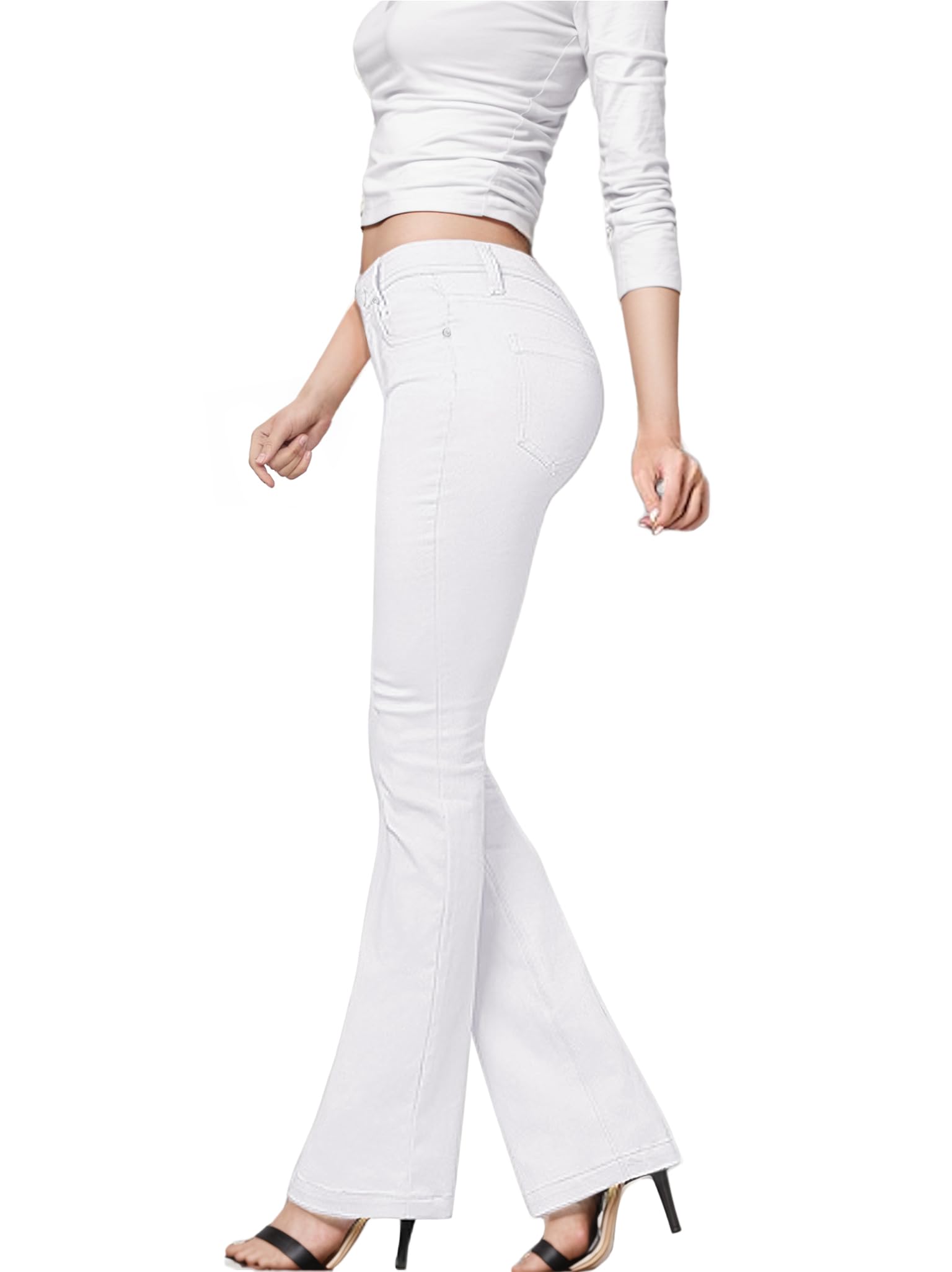 Hybrid & CompanyWomens Hyper Ultra Stretch Comfy Boot Cut Leg Flare Work Casual Pants