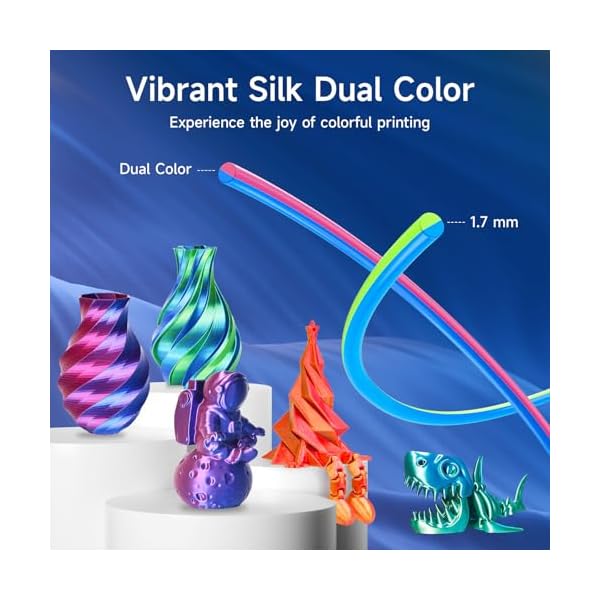 PITMT Filament PLA 1.75mm, 20 PCS Fil Stylo 3D PLA Bicolore, 5M Chacun avec Modèles, 3D Pen Filament pour Enfants et Adultes, Recharge Stylo 3D Pour ODRVM, Tecboss, Lovebay, Filament Imprimante 3D – Image 4