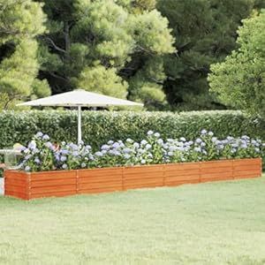 PABURNI Blumenkasten Hochbeet 600 x 80 x 45 cm