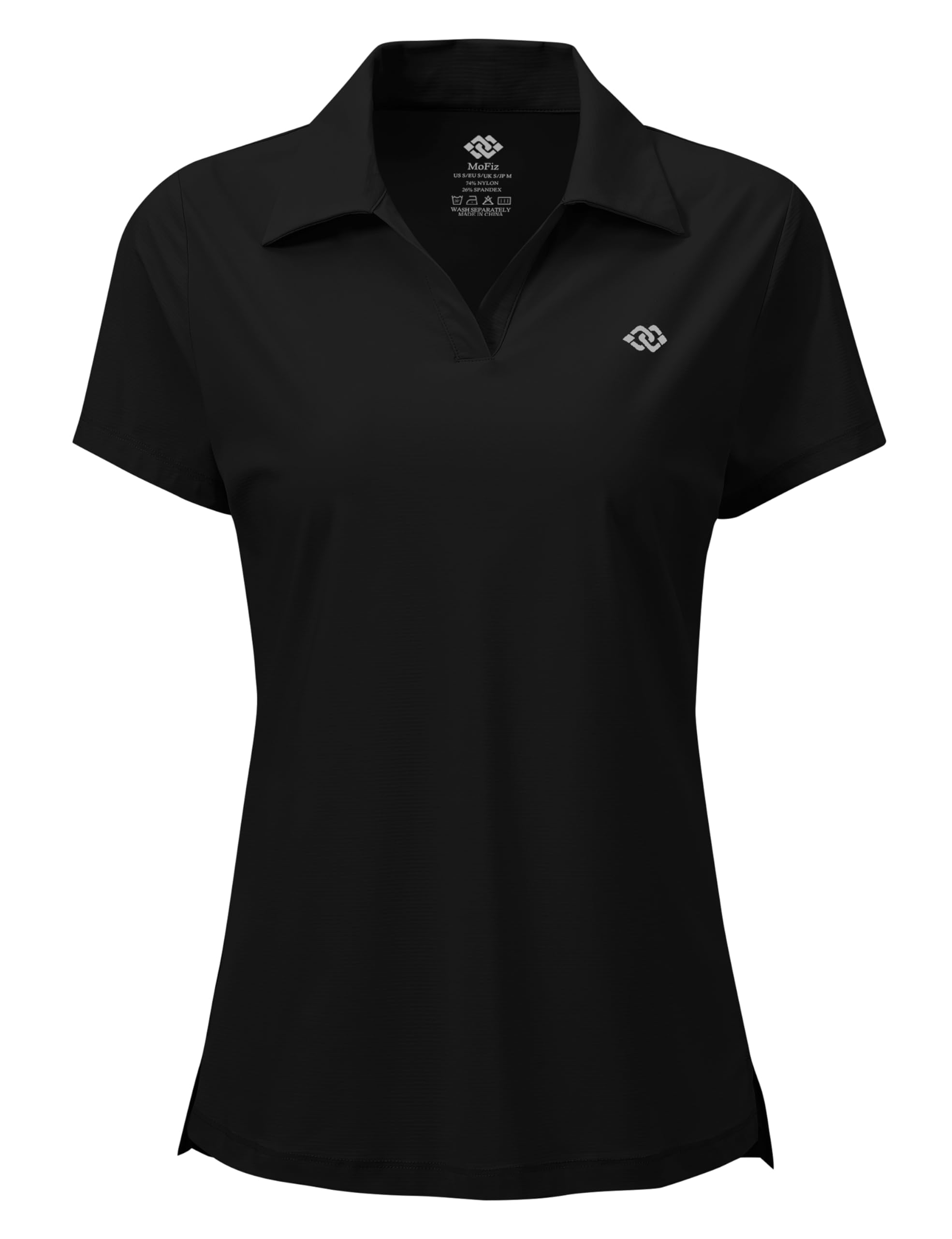 MoFiz Polo de Mangas Cortas Algodón Camiseta de Golf Trabajo Cremallera