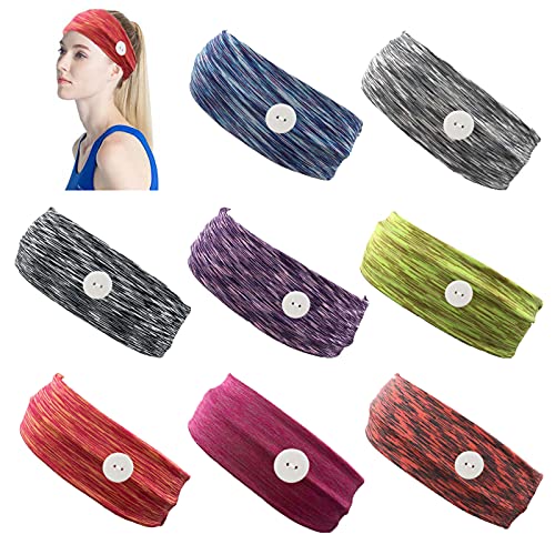 8Pcs Button Headband Holder Non Slip Nurse Headbands Multicolored Ear Protection Holder for Men Women Ear Protection (Style A)