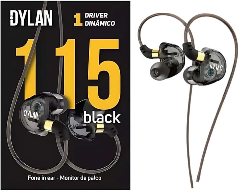Fone In-Ear Dylan DE-115 Monitor de Retorno Profissional