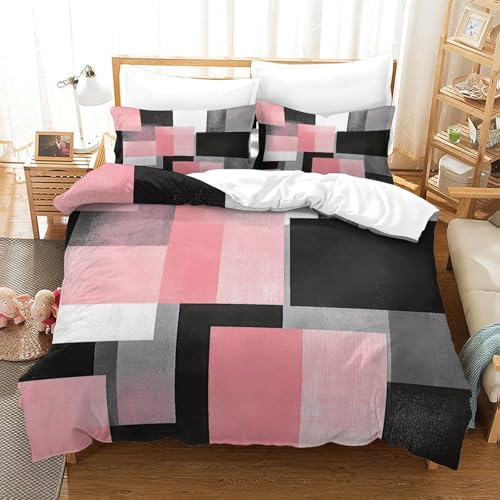 Housse de couette 3D ultra douce microfibre hypoallergénique king - 3