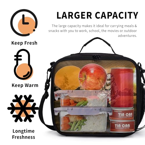 Nerxy Dirt Bike Insulated Lunch Bag,Motocross Sport Motorcycle Vehicle Lunch Box Cooler Thermal Reusable Tote Food Container for Kids Girls Boys Women Men Picnic School Travel Beach
