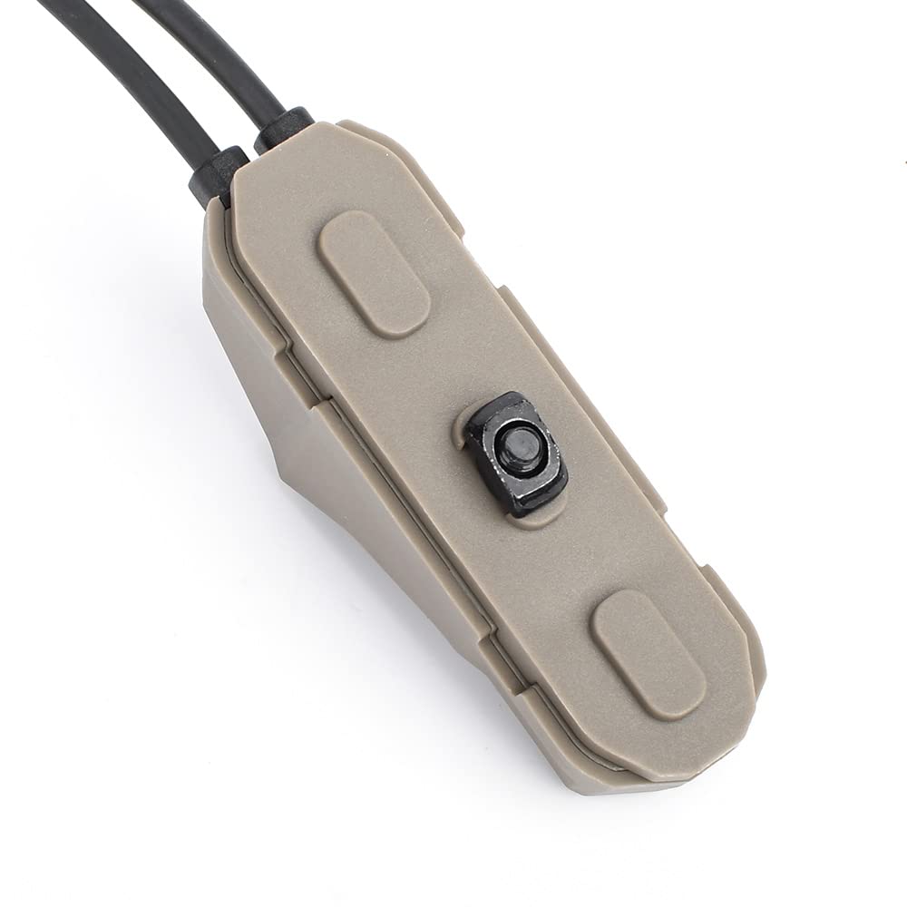 Double Port SF et commutateur de prise 2.5 MM Interrupteur de torche,M300 M600 et PEQ DBAL Series Lampe de poche double presseur pour Mlok Keymod 20mm Picatinny Rail (Bronzer)