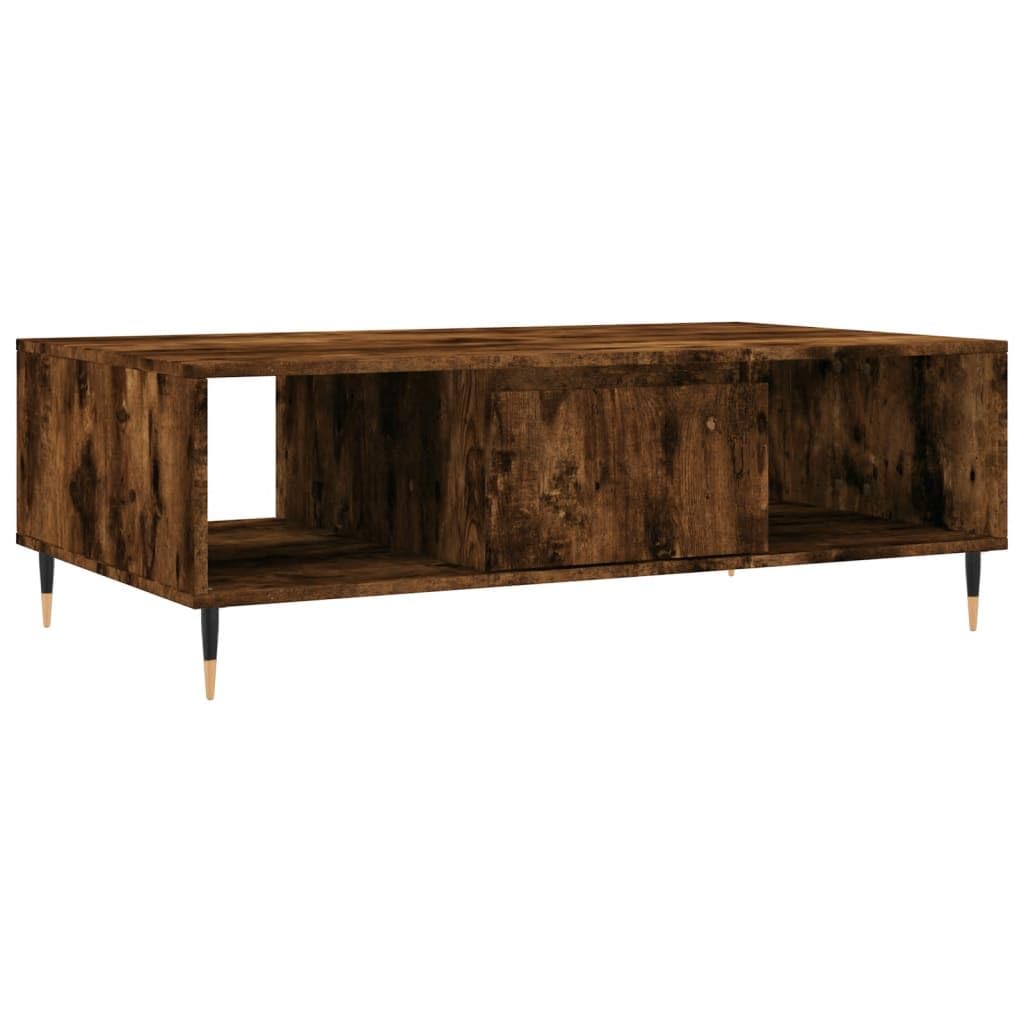 Homgoday Tavolino da caffè in rovere fumé, 104 x 60 x 35 cm, in legno ingegnerizzato, tavolino da tè per soggiorno, sala d'accoglienza degli ospiti, camera da letto e ufficio mobili tipo 1