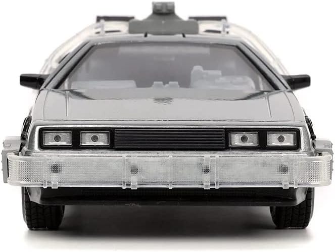 Jada Toys BTTF Part I TIME Machine W/Light 1/24 DIE-CAST Vehicle Gray