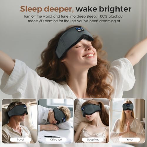 Masque de sommeil anti pression oculaire avec audio Bluetooth