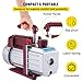 Bestauto Vacuum Pump 4.5CFM Vacuum Pump HVAC Single-Stage Rotary Vane Vacuum Pump 1/3HP 5PA Ultimate Air Conditioning Refrigerant Vacuum Pump