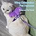 Wing Decoration Pet Harness Rabbit Chest Strap 1 Set Leash Angel Wings Decor Rabbits Adjustable Comfortable Small Purple M