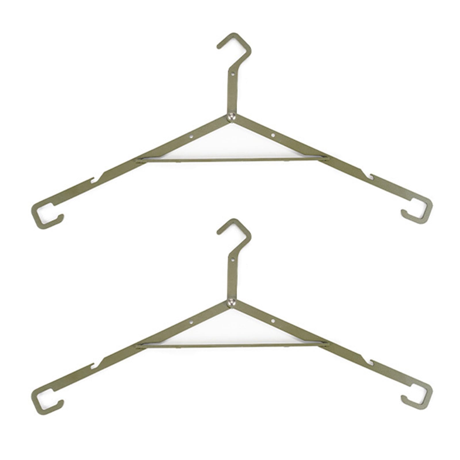 Shurhome 2pack Multifunctional Folded Hangers Camping Clothes Hangers Light Weight Hangers for Business Travelers and Campers