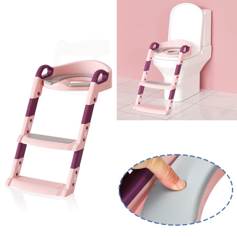 Daromigo Toilettensitz Für Kinder - Faltbarer Töpfchentrainer Mit Rutschfesten Stufen & Sicherheitsgriff