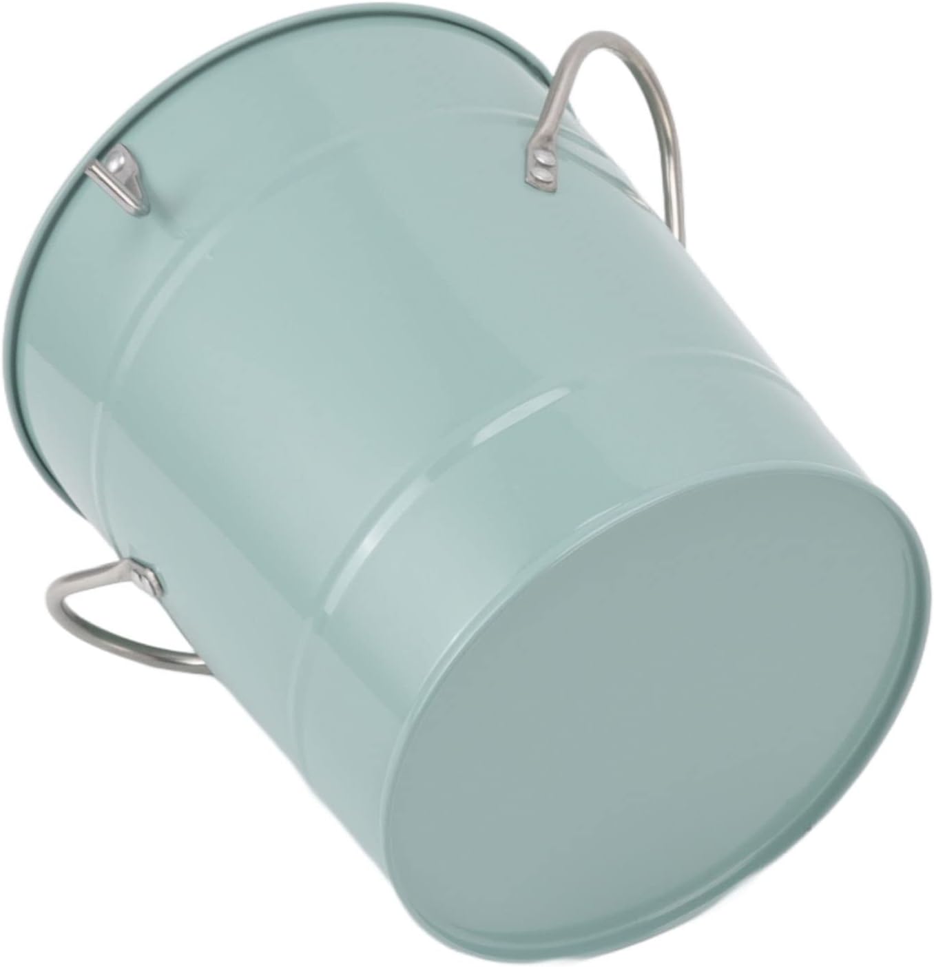Fdit Round Ice Bucket Galvanized Ice Bucket with Lid and Scoop for Bar Restaurant Party Wedding Pool BBQ