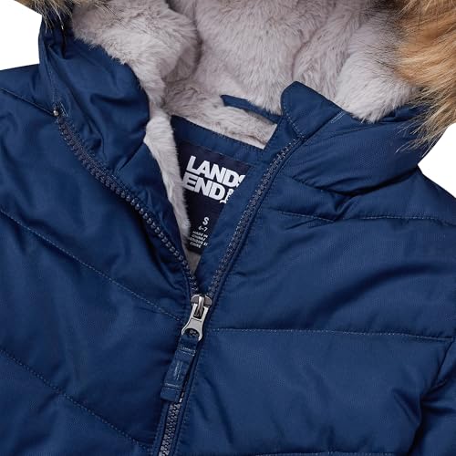 Lands' End Girls Fleece Lined Parka X-Small Navy3