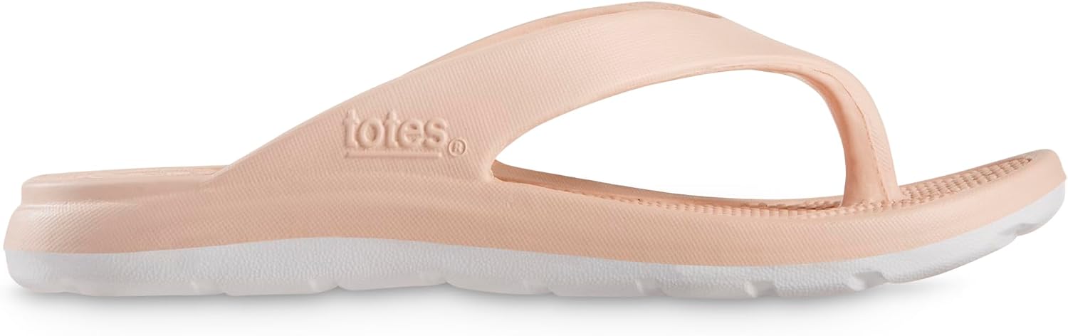 totes Women's Everywear Lightweight Waterproof Two-Tone Ara Flip Flop Sandals