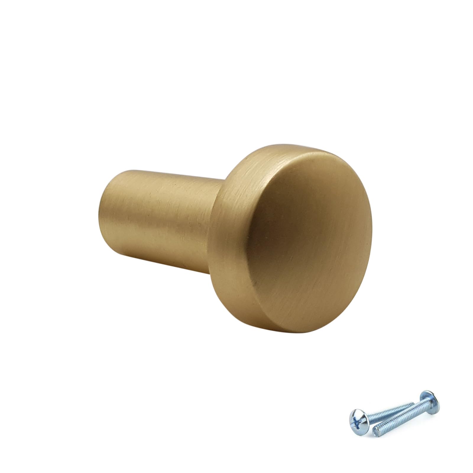 M4tec Brushed Brass Kitchen Cupboard Door Handle, Kitchen Cabinet Handles, And Drawer Pull Handles, Bedroom Furniture Wardrobe Door Knobs- Vf4 Series: 19Mm
