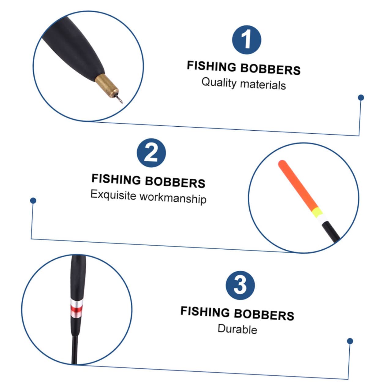 SUPVOX 2 Set - Durevole Attrezzatura da Pesca in Legno Galleggiante per Gli Appassionati di Attrezzatura da Pesca 12 Pezzi * 2