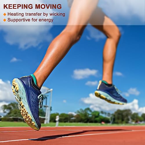 Image of BULLIANT Socks For Women 6Pairs-Womens Athletic Ankle Socks No Show Cushioned for Walking Running-Compression Arch Support