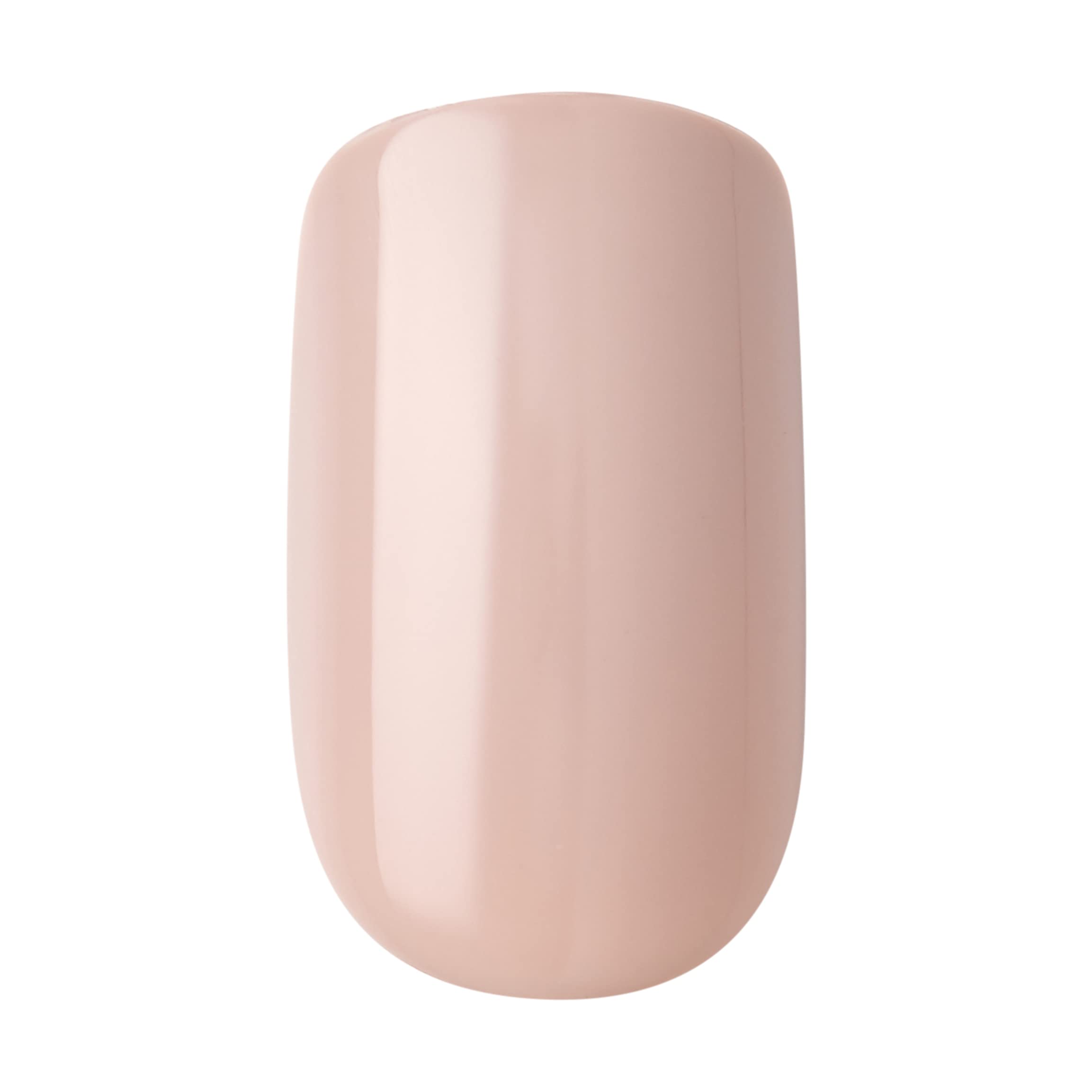 KISS imPRESS Manicure, Cloudy, sztuczne paznokcie samoprzylepne, kwadratowe, krótkie, z technologią PureFit, 30 sztucznych paznokci, mini pilnik, patyczek do skórek, instrukcja