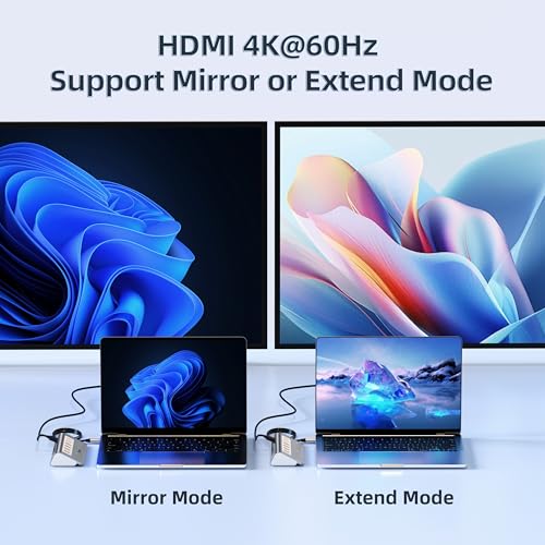 Image of intpw USB C Hub, P9 USB C Hub Multiport Adapter with 4K@60Hz HDMI, PD 100W, Type-C & 2 USB A 3.0 5Gbps, 2 USB A 2.0, SD /TF Ports, Aluminum USB Hub for Laptop, iPhone 17 Series, MacBook, iPad
