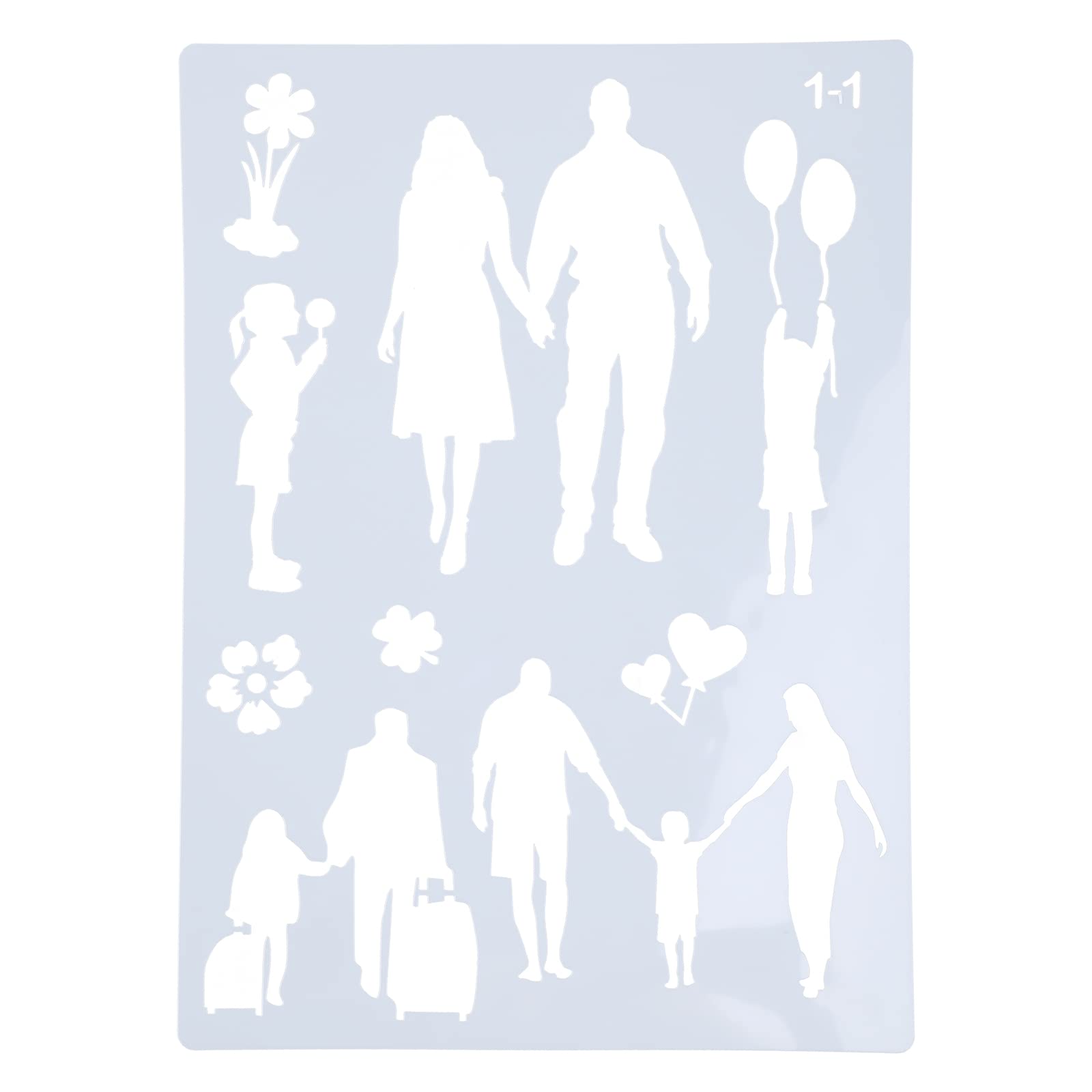 Lot de 9 pochoirs de peinture multifonctionnels flexibles pour meubles, murs, tissus, projets artistiques réutilisables pour enfants, adolescents, adultes, journaux d'artistes