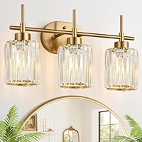 3-Light Modern Crystal Vanity Light Fixtures w/ Clear Shades only .99: eDeal Info