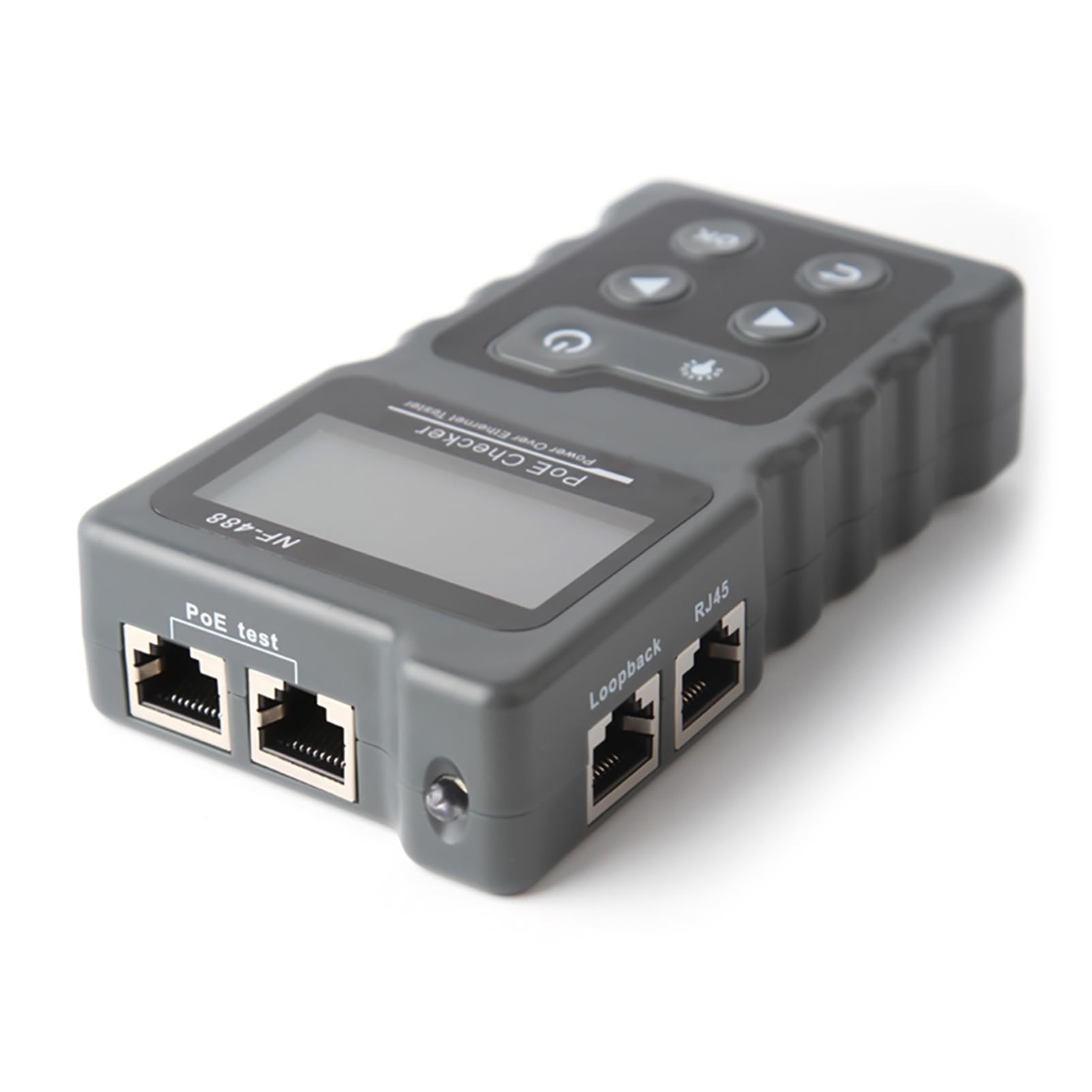 Walmeck Tester PoE, Wielofunkcyjny Tester Kabli Sieciowych LCD z Wbudowanym Miernikiem Napięcia i Prądu PoE, do Standardowych, Niestandardowych urządzeń, Systemów Zasilania PD