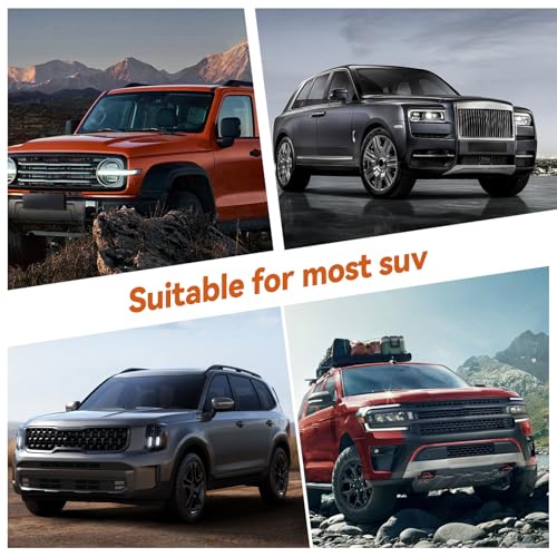 Image of Car Windshield Cover with Side Mirror Covers 4 Layers Heavy Duty Protects Windshield from Rain Sun Frost Extra Large Size Fits SUV Trucks (White-SUVs)