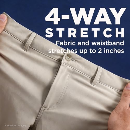 Haggar Sport Men's Big & Tall Straight Fit Travel Performance Stretch Pant - image 3
