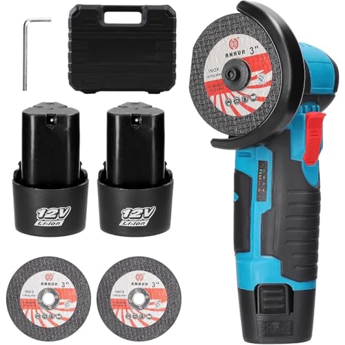 Mini amoladora angular recargable doble batería de 12 V para pulir, lijar y cortar