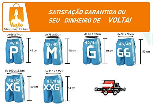 Kit 5 Bermudas Masculinas, Tactel, 3 Bolsos, P, M, G, GG, XG, XGG (Cores escuras sortidas, XG)