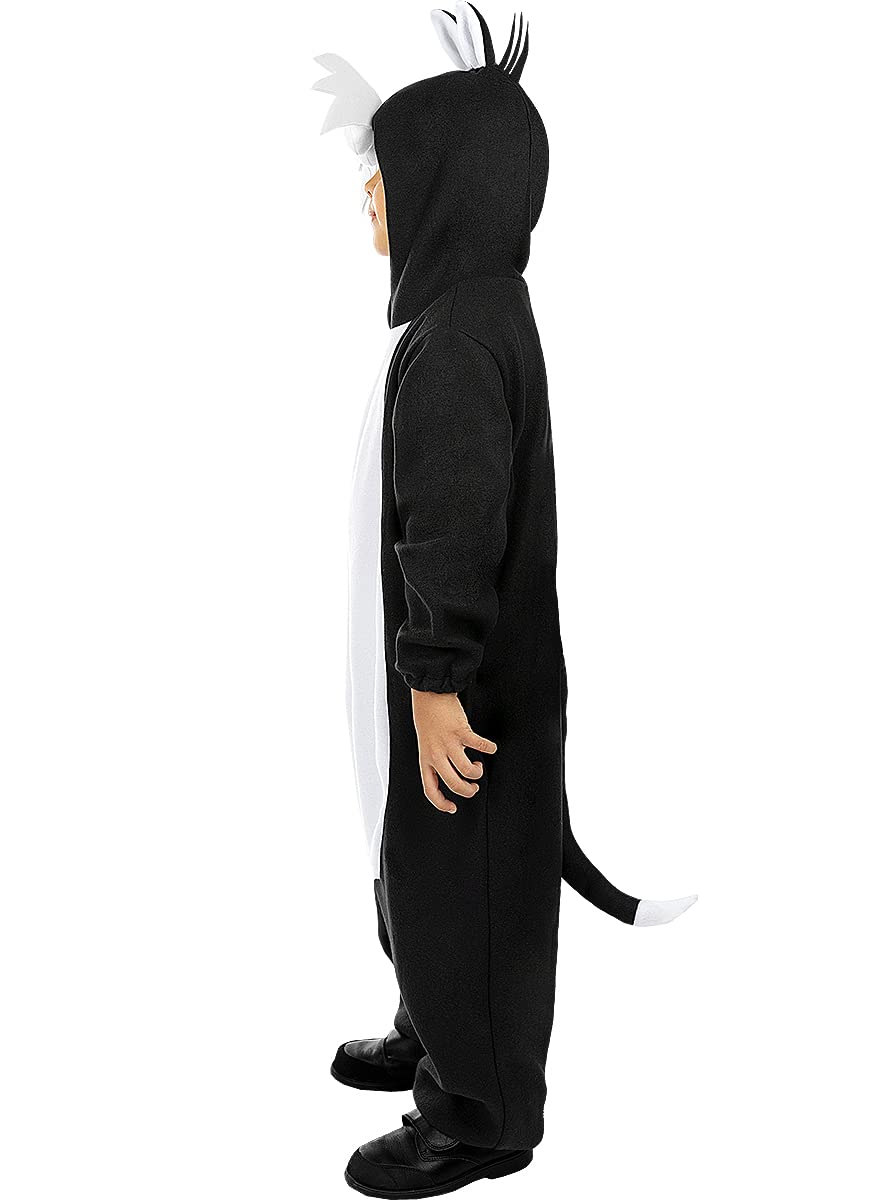 Funidelia | Costume di Silvestre - Looney Tunes per bambina e bambino Cartoni Animati, Sylvester the Cat - Costume per Bambini e accessori per Feste, Carnevale e Halloween - Nero