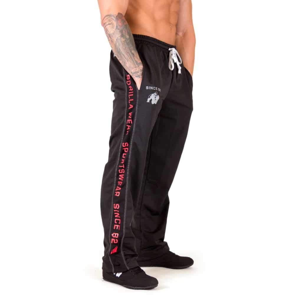 Gorilla Wear Men's Red Functional Mesh Pants Black