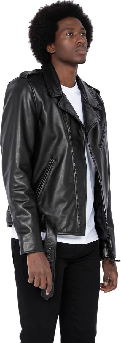 Schott NYC Men's Lc1140blk Leather Jacket Not Applicable, Black, Medium